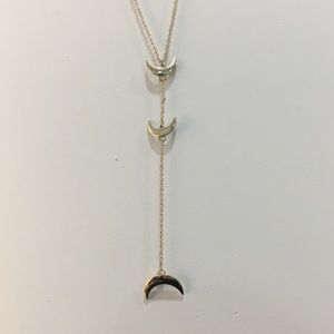 Crescent Moon Drop Necklace